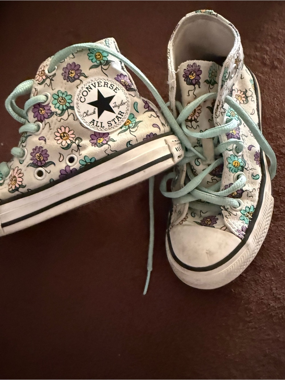 Converse Kids' All Star High Top Sneakers - Floral Mint